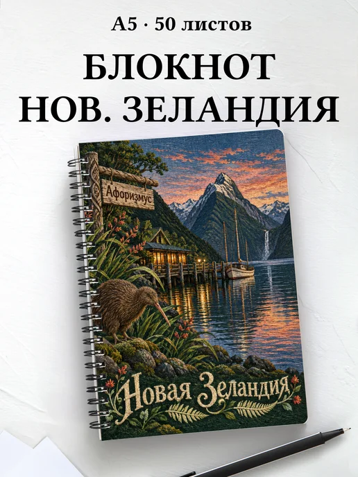 Блокнот Новая Зеландия с мотивирующими цитатами