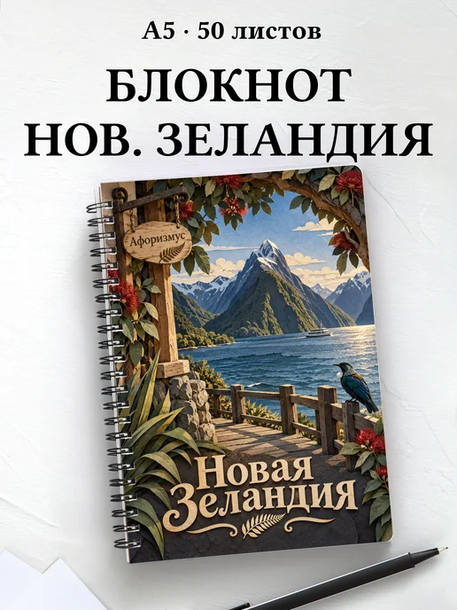 Блокнот Новая Зеландия с мотивирующими цитатами