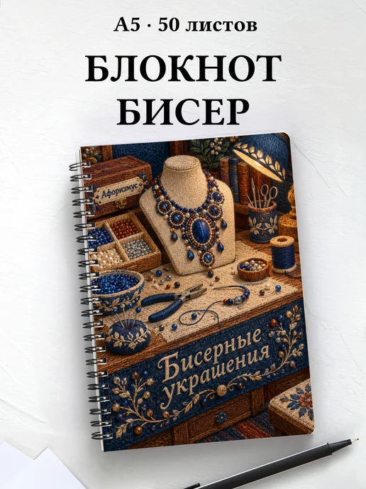 Блокнот Бисерные украшения с мотивирующими цитатами