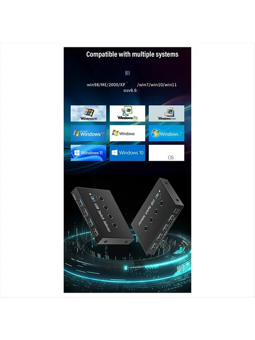 USB3.0 коммутатор KM, селектор для 4 компьютеров ноутбуков П…, вариант