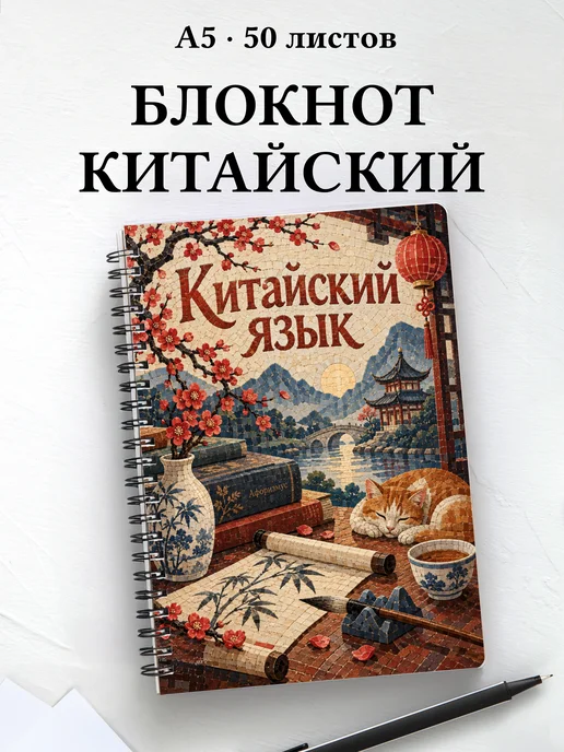 Блокнот Китайский язык с мотивирующими цитатами