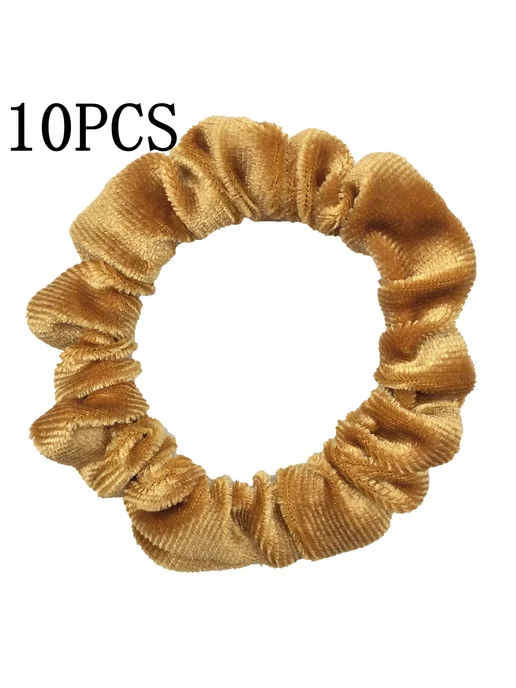 wendolce Бархатные резинки для волос Бежевый, PJ014-16-Gold, золотой