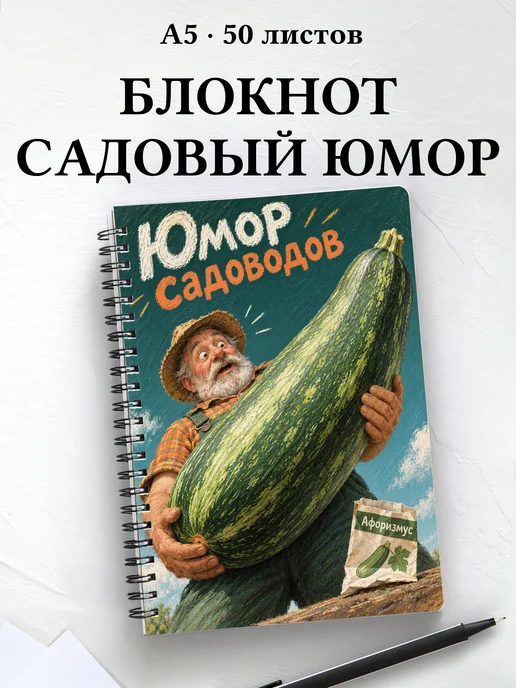 Блокнот Юмор садоводов с мотивирующими цитатами