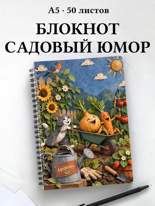 Блокнот Юмор садоводов с мотивирующими цитатами