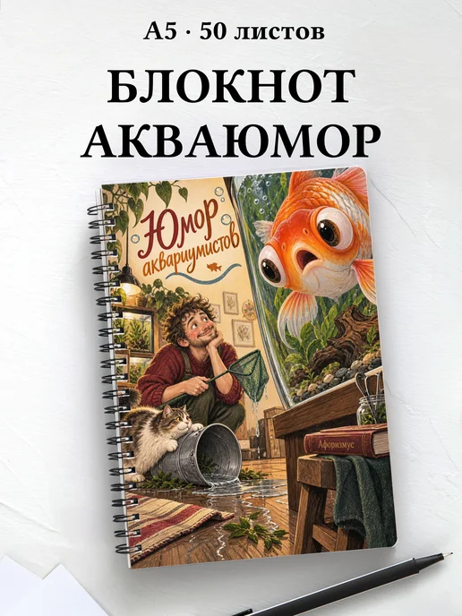 Блокнот Юмор аквариумистов с мотивирующими цитатами