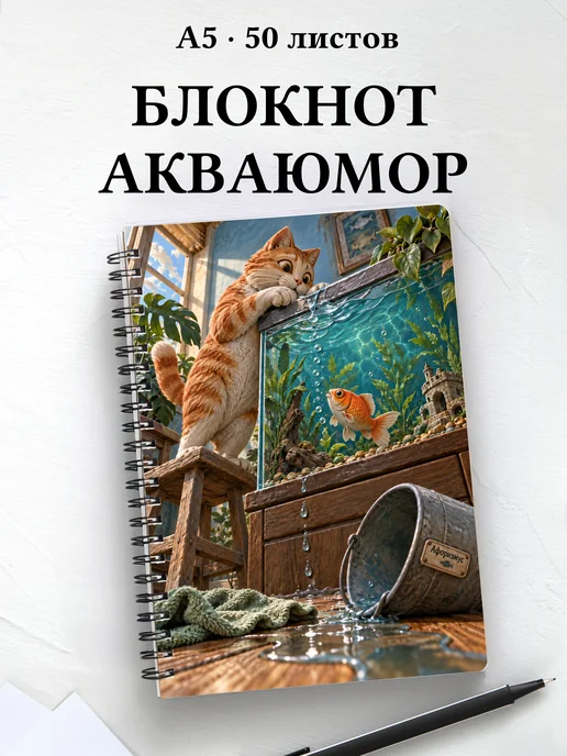 Блокнот Юмор аквариумистов с мотивирующими цитатами