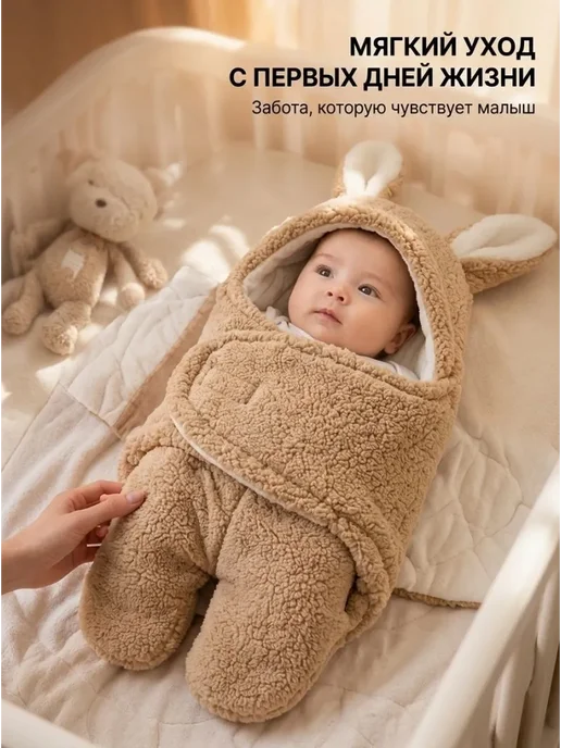 Конверт для новорожденного 62 1 Базовая коллекция Ворсин, вариант, фото 5