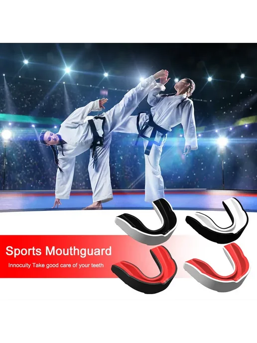 4 шт. капа для MMA, единоборств, черная белая красная, 4 шт, фото 3