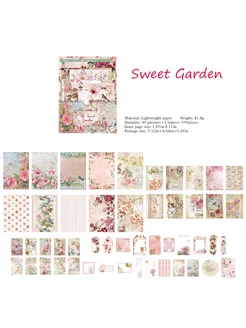 Нет бренда Набор бумаги для скрапбукинга Sweet Garden, Розовый, A