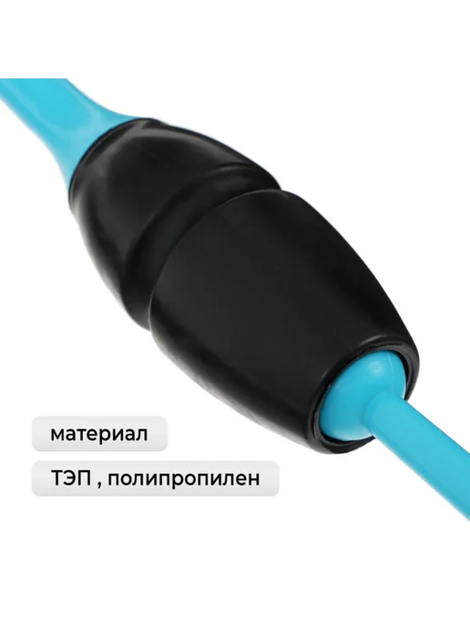 RGB (Russian Gymnastics Brand) Булавы для художественной гимнастики 41 см голубые черные, голубой, фото 2