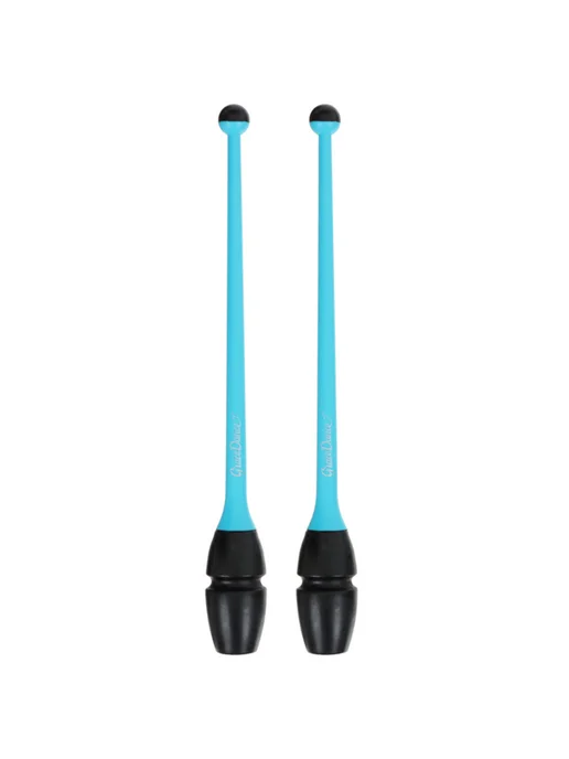 RGB (Russian Gymnastics Brand) Булавы для художественной гимнастики 41 см голубые черные, голубой, фото 3
