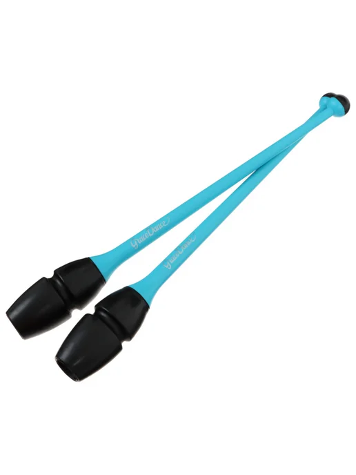 RGB (Russian Gymnastics Brand) Булавы для художественной гимнастики 41 см голубые черные, голубой, фото 4