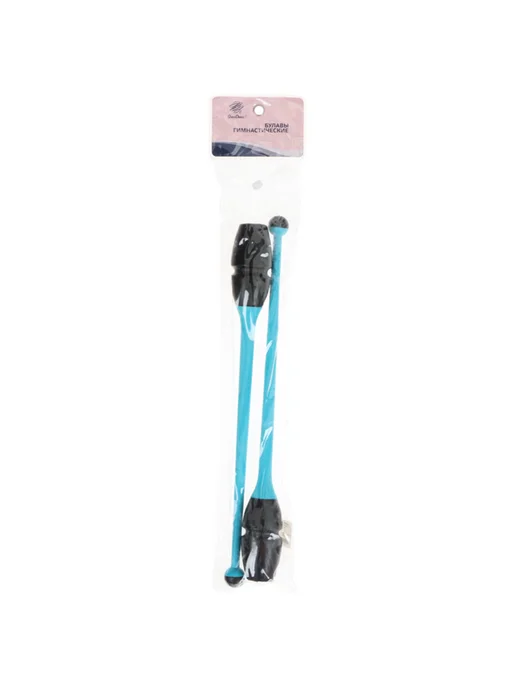 RGB (Russian Gymnastics Brand) Булавы для художественной гимнастики 41 см голубые черные, голубой, фото 8