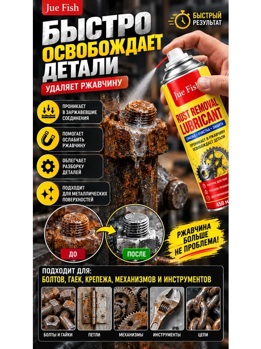 Многофункциональное средство от ржавчины и коррозии, 450 мл, фото 2