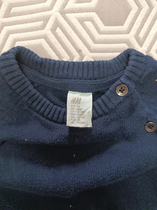 H&M джемпер для малышей 86р, синий, фото 4
