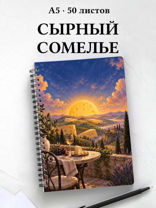 Блокнот сырного сомелье с мотивирующими цитатами
