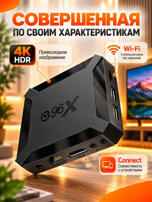 Приставка для телевизора андроид 2 16 с smart tv Wi-Fi, вариант, фото 6