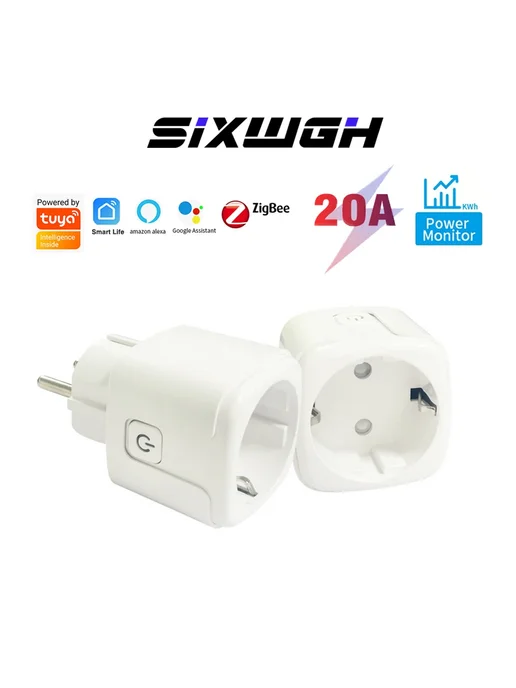 sixwgh Умная розетка Zigbee Zigbee 16A1pc, белый, фото 2