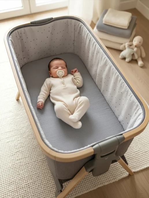 BabyGood Простыня на резинке на матрас 51х81х6 см Муслин 100% Хлопок, 81x6 см, фото 2