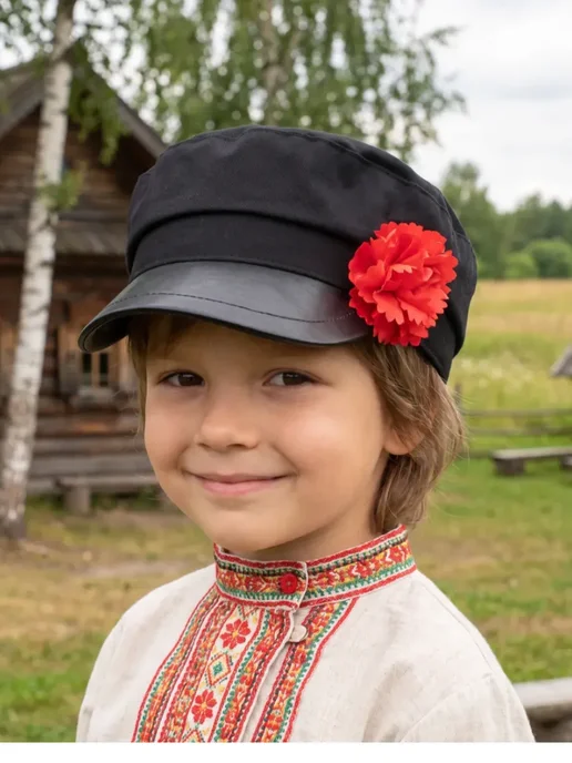Карнавалия чудес Картуз русский народный, черный