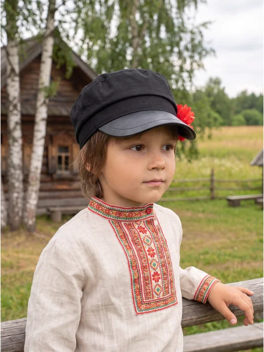 Карнавалия чудес Картуз русский народный, черный, фото 3