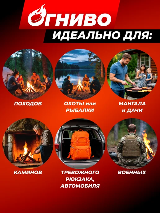 Сухое горючее Огниво 45 таблеток (5 х 9 шт.), 5x9, фото 2
