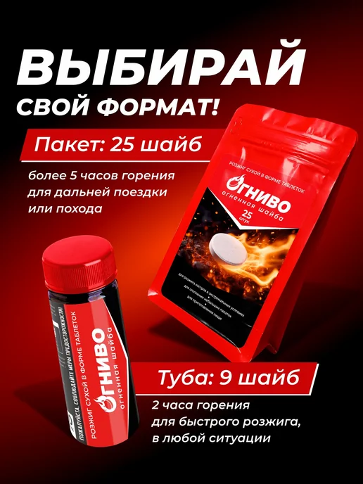 Сухое горючее Огниво 45 таблеток (5 х 9 шт.), 5x9, фото 7
