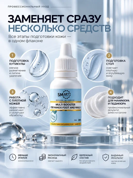 Smart Master Мульти Бустер Смарт мастер для стоп и ногтей 15 мл, 15 мл, фото 2