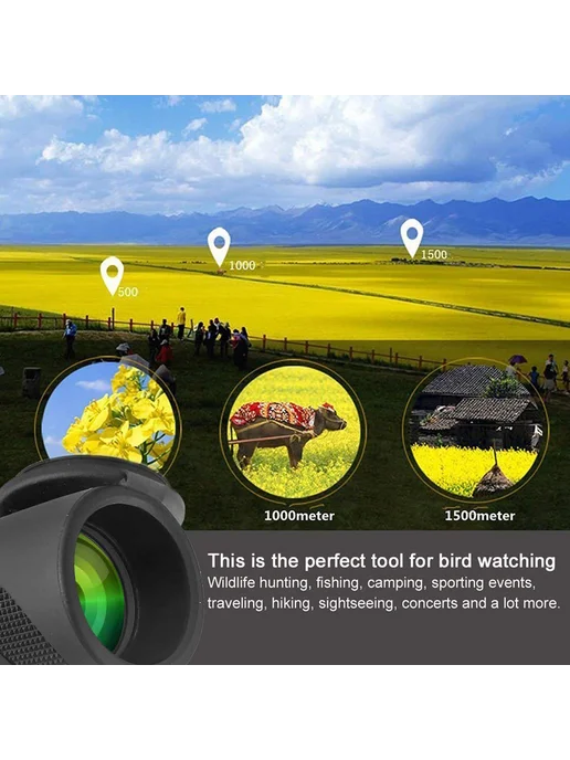 Легкий 10X Monocular BAK4 для охоты, походов, кемпа, вариант, фото 3