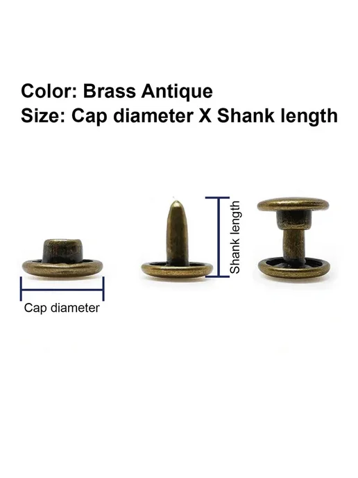 Нет бренда Металлические заклепки с двойной крышкой 6-12 мм 9x12mm 40 s, серый, фото 4