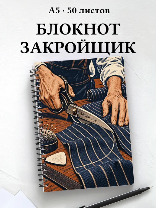 Блокнот закройщика с мотивирующими цитатами