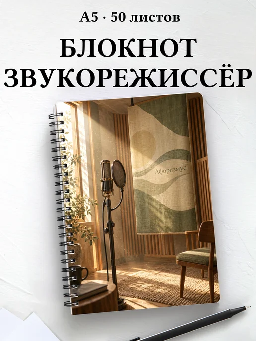 Блокнот звукорежиссёра с мотивирующими цитатами
