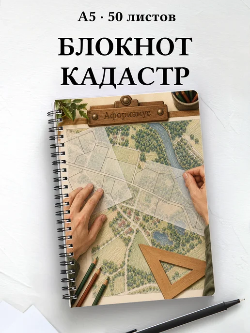 Блокнот кадастрового инженера с мотивирующими цитатами