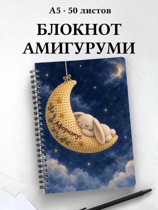 Блокнот Амигуруми с мотивирующими цитатами