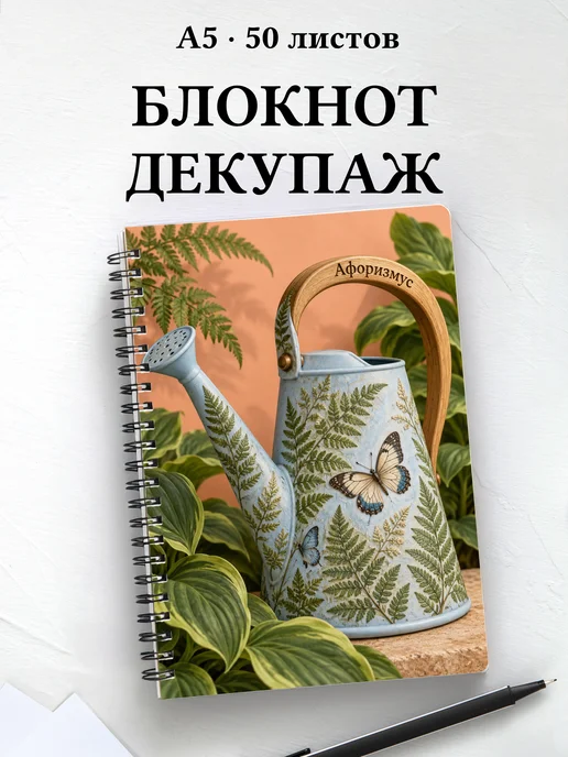 Блокнот Декупаж с мотивирующими цитатами