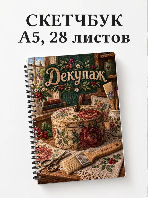 Скетчбук Декупаж