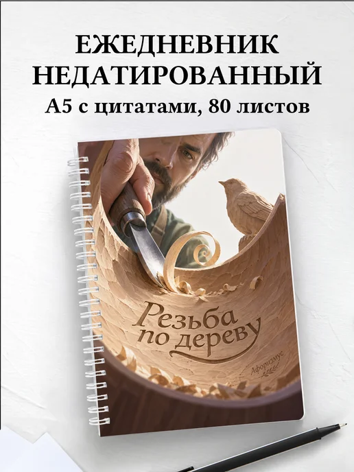 Ежедневник недатированный Резьба по дереву