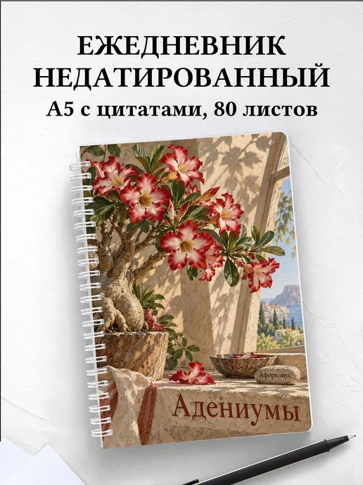Ежедневник недатированный Адениумы