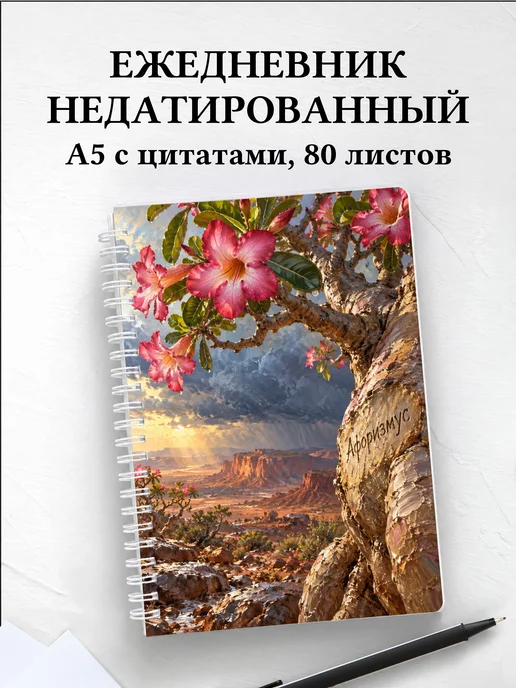 Ежедневник недатированный Адениумы
