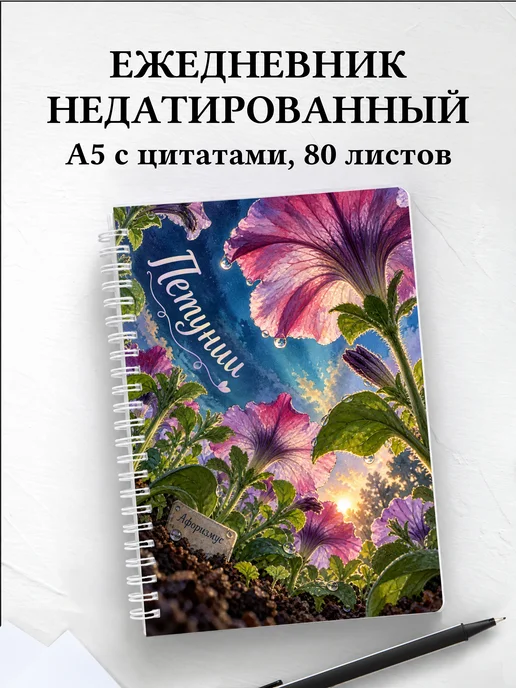 Ежедневник недатированный Петунии
