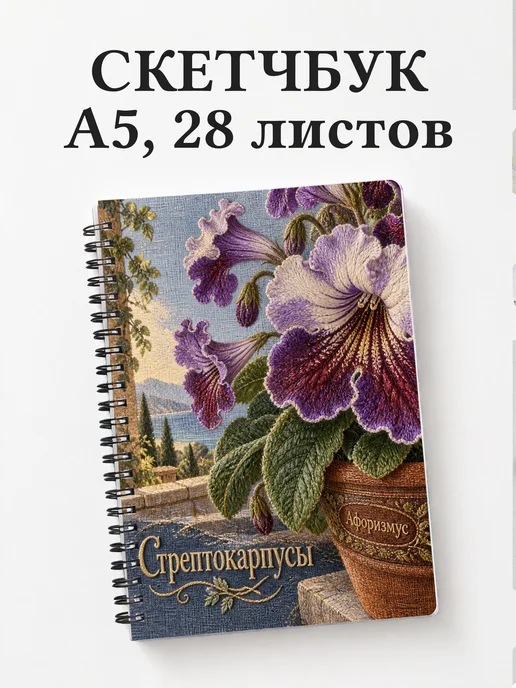 Скетчбук Стрептокарпусы