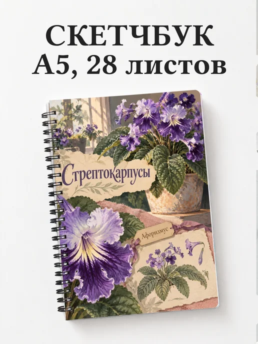Скетчбук Стрептокарпусы