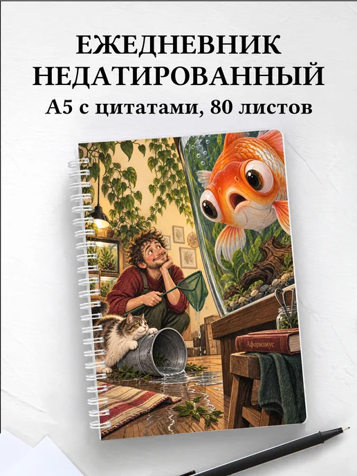 Ежедневник недатированный Юмор аквариумистов