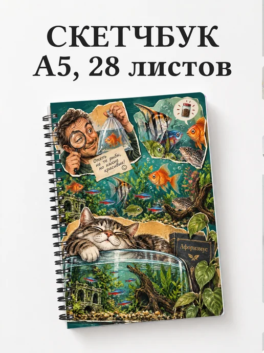Скетчбук Юмор аквариумистов