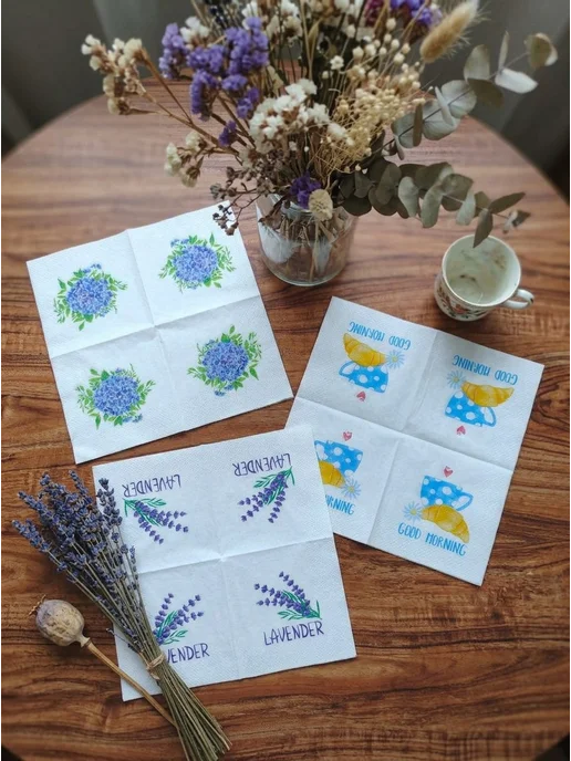 BOUQUET Салфетки бумажные с рисунком детские, белый, фото 2