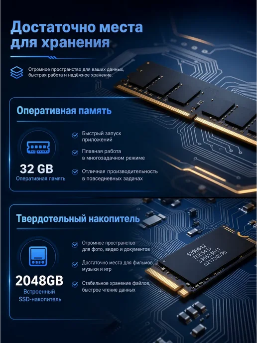 ноутбук игровой 32ГБ+2TБ 16.4" Для Работы и Учебы Windows 11, 32 ГБ, фото 4