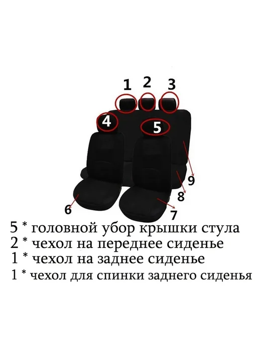 Автомобильные чехлы на весь салон из искусственной кожи, вариант, фото 4
