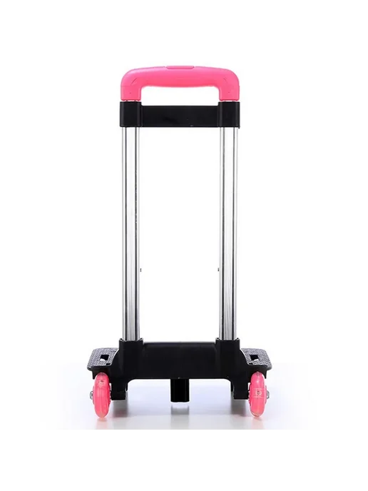 Рюкзак-тележка 2 колеса складная Hot Pink, розовый, фото 5