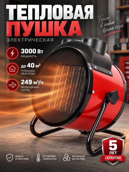 Тепловая пушка электрическая для дома, вариант
