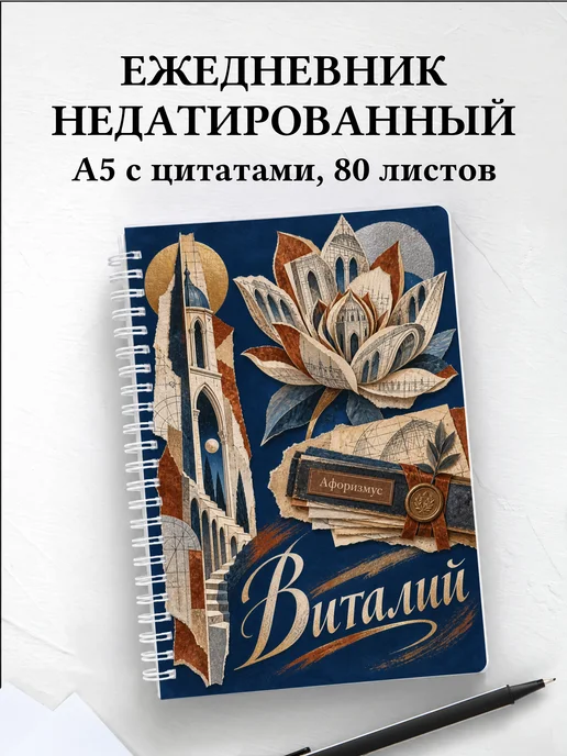 Ежедневник недатированный Виталий